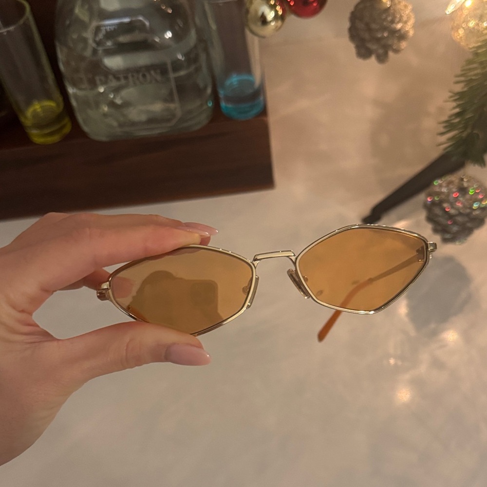 Miu Miu Gold Sunglasses